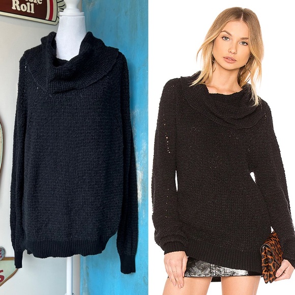 Free People Pull By Your Side Cowl Neck Sweater - Picture 1 of 10